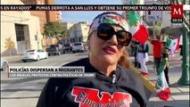 Policías de Los Ángeles dispersan manifestación contra políticas migrantes de Trump