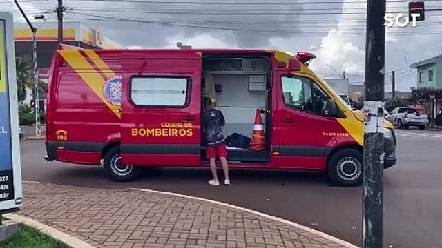 Idoso é atropelado por Mobi e sofre fratura em clavícula no Jardim Clarito, em Cascavel