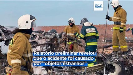 É oficial: acidente da Azerbaijan Airlines causado por danos provocados por objetos estranhos