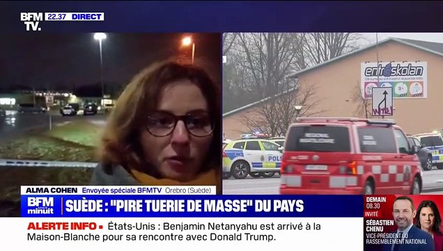 Tuerie en Suède: la police toujours sur place, des Suédois se recueillent sur les lieux du drame