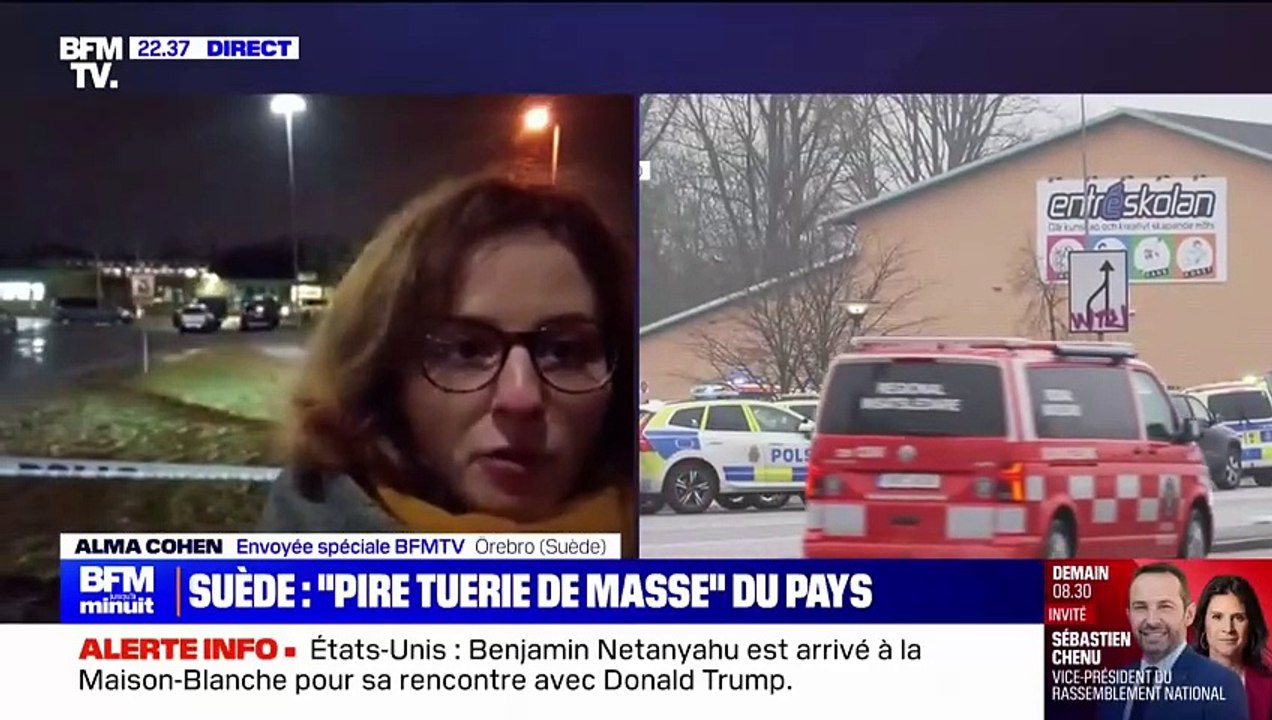 Tuerie en Suède: la police toujours sur place, des Suédois se recueillent sur les lieux du drame