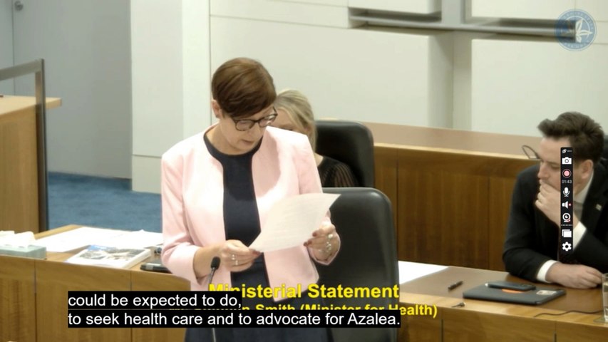 ACT Health Minister Rachel Stephen-Smith cries while apologising to ...