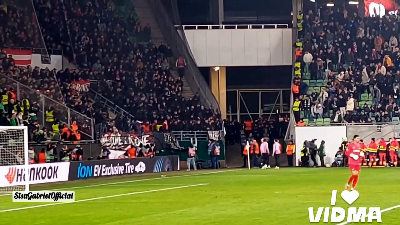 Ferencvaros vs Alkmaar. Ferencvaros fans disguised in Stewards trying to enter in AZ Alkmaar Sector