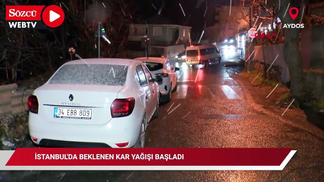 İstanbul'da beklenen kar yağışı başladı