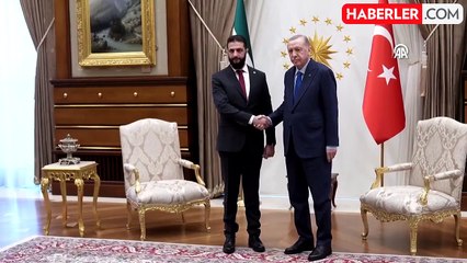 Cumhurbaşkanı Erdoğan ile Suriye Cumhurbaşkanı Ahmed Şara görüşmesi başladı