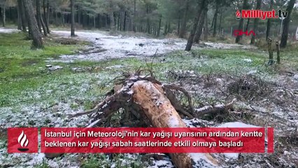 İstanbul'da beklenen kar yağışı başladı