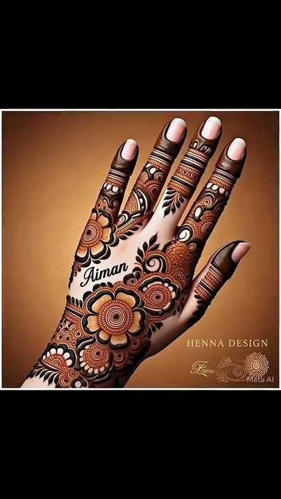 beautiful henna designs picture name aiman. Aiman name mehdi ka design.
