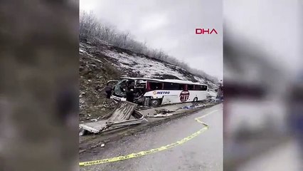 Samsun’da yolcu otobüsü, kamyona çarptı; 1 ölü, 16 yaralı