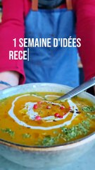 Soupe patate douce poireau coco