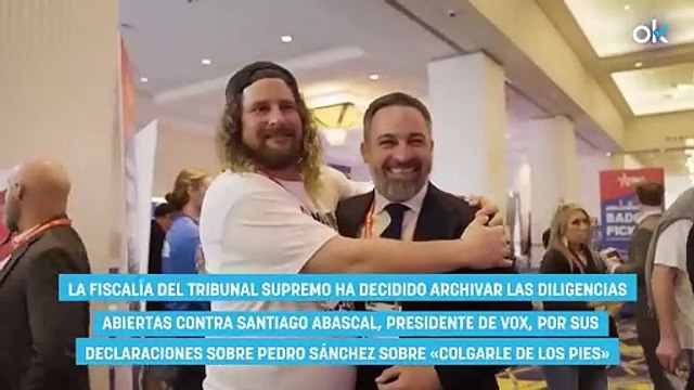 La Fiscalía archiva las diligencias contra Abascal por sus palabras sobre colgar de los pies a Sánchez