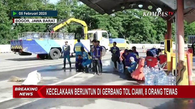 Suasana Tol Ciawi Pasca Kecelakaan Beruntun yang Tewaskan 8 Orang