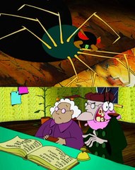 Courage the cowardly dog🐕 | A Night At The Kajaz Motel👍 | Part 8 #shorts #cartoon #youtubeshorts