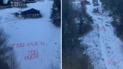 «Too much, go home»: la scritta rossa all'Alpe di Siusi contro il turismo di massa