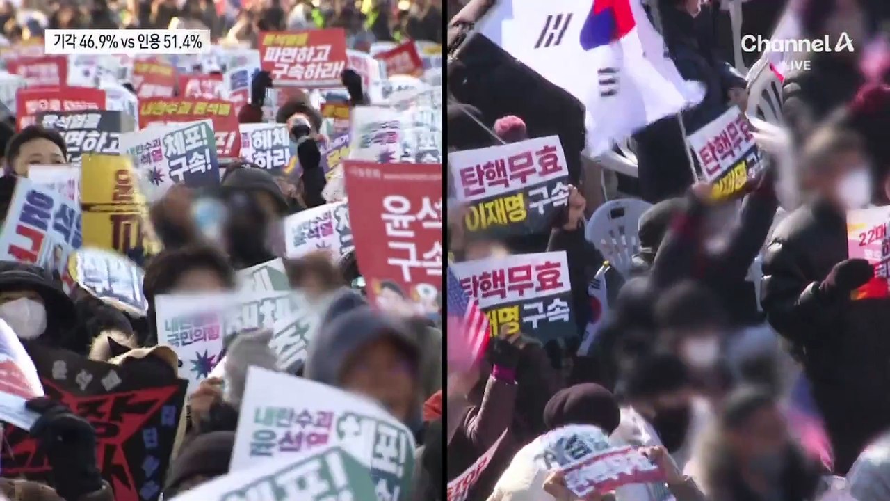 尹 탄핵 인용 vs 기각…여론조사 ‘접전’