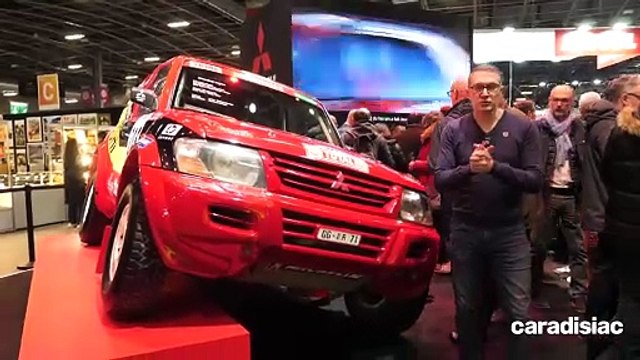 Le stand Mitsubishi en direct du salon Rétromobile 2025 : Jutta Kleinschmidt à l'honneur !