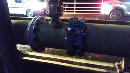 Craigavon Bridge leak pictured on January 23