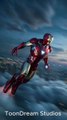 Iron Man Flying Through the City at Night