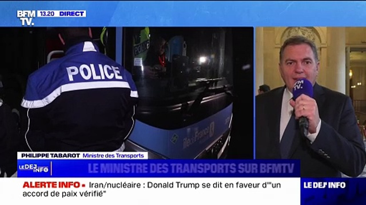 Dépistages des chauffeurs: "J'ai souhaité que les sociétés qui ont en charge le transport de nos enfants puissent mener des tests en permanence", explique Philippe Tabarot, ministre des Transports