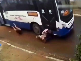 Bus driver hits mother walking with kid in stroller