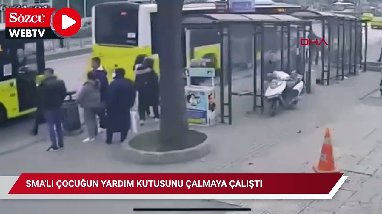 SMA'lı çocuğun yardım kutusunu çalmaya çalıştı