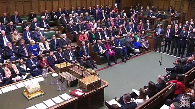 Nigel Farage is heckled as he asks Keir Starmer a question during PMQs