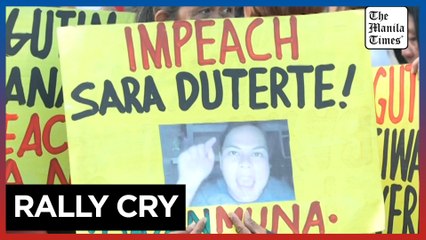 Protesters call for impeachment of Vice President Sara Duterte
