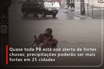 Quase toda PB está sob alerta de fortes chuvas; precipitações poderão ser mais fortes em 25 cidades