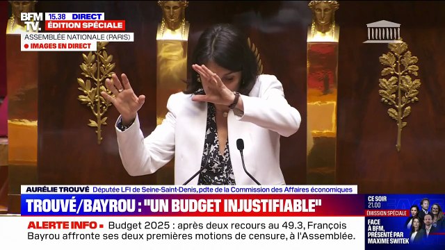Gouvernement Bayrou: Votre stabilité, c'est le chaos et la crise , déclare Aurélie Trouvé (LFI)