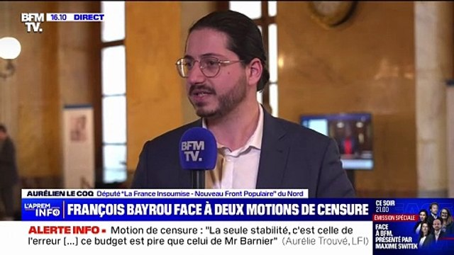 Motions de censure: Le Rassemblement national et le Parti Socialiste crachent au visage de leurs électeurs , déclare Aurélien Lecoq, député La France Insoumise
