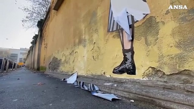 Milano, sfregiati i murales di Palombo con Bruck e Segre
