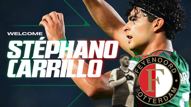Feyenoord anuncia el fichaje de Stéphano Carrillo en la misma lancha que despidieron a Santi Giménez