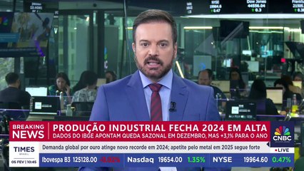 Produção industrial fecha dezembro em queda de 0,3%; analista do IBGE detalha