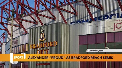 Graham Alexander “proud” as Bradford reach EFL Trophy semi-final