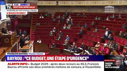 François Bayrou face à la censure: "Nous avons à reconstruire la conception de notre action publique, mission par mission"