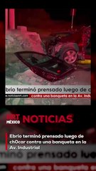 El impacto fue tan fuerte que terminó prensado dentro del automóvil, por lo que elementos de emergencia acudieron al lugar para rescatarlo