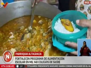 Programa de Alimentación Escolar presente en mil 148 colegios del estado Sucre