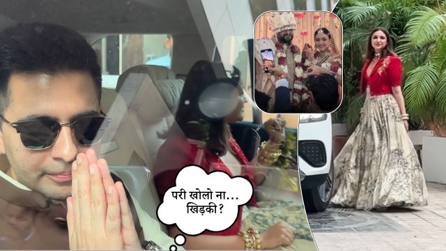 Parineeti Chopra अपने पति Raghav Chadha के साथ Priyanka के भाई की शादी में खूबसूरत लुक में आई नजर