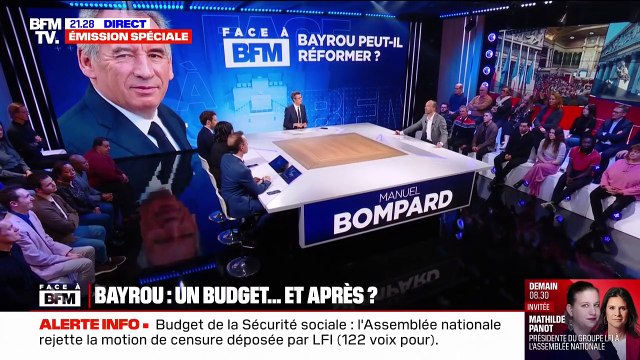 Manuel Bompard (LFI): Si François Bayrou chute, la solution passe par le départ du président de la République
