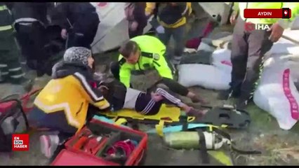 Aydın'da kız çocuğu kendisini kurtaran polise sımsıkı sarıldı