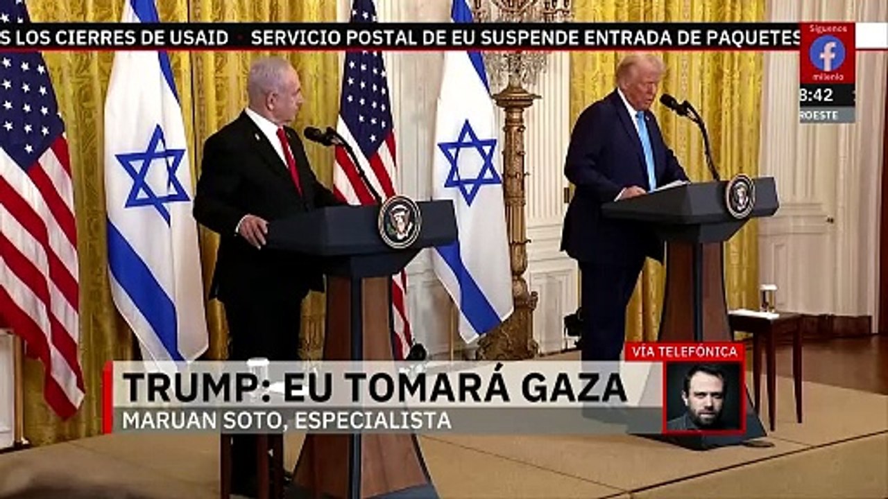 Experto explica las implicaciones que tendría la ocupación de EU en la Franja de Gaza