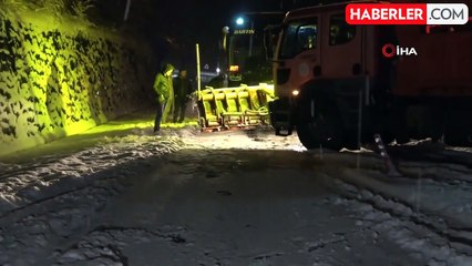 Zonguldak-Ereğli Kara Yolunda Kar Zorluğu