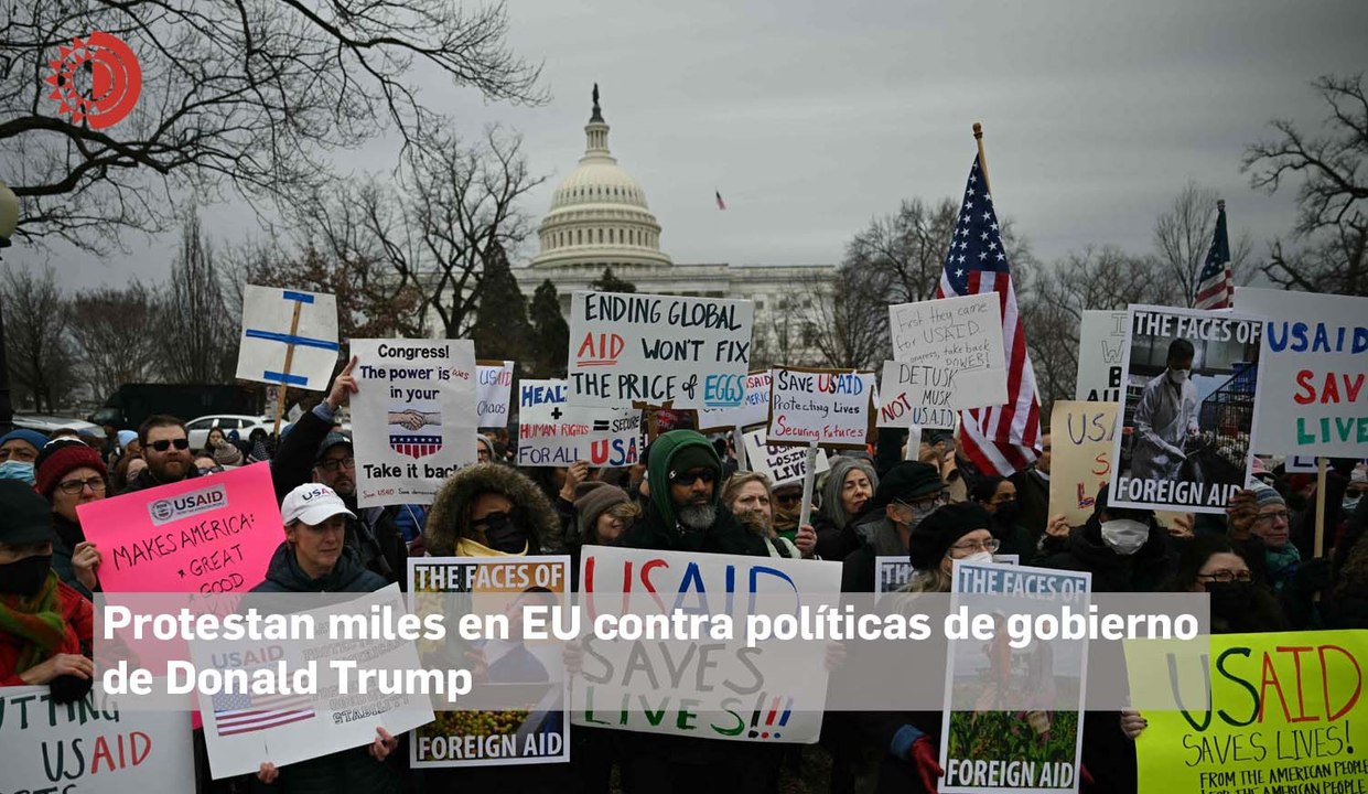 Protestan miles en EU contra políticas de gobierno de Donald Trump