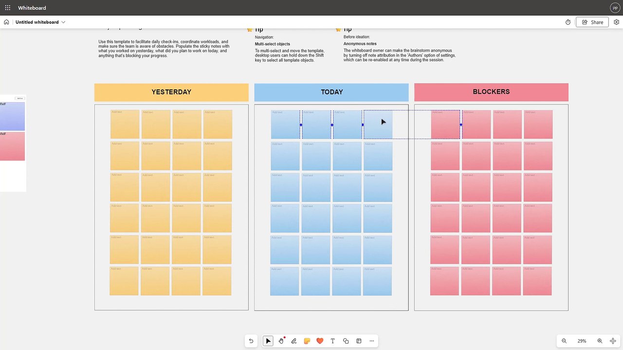 Microsoft Whiteboard Course Section 14 Template