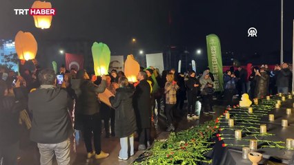 Asrın felaketinde hayatını kaybedenler deprem bölgesinde anıldı