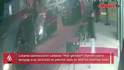Şoke eden anlar! Büyükçekmece'de lokantayı bastılar