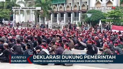 Ratusan Santri Di Kabupetn Garut Deklarasi Dukung Program Pemerintah