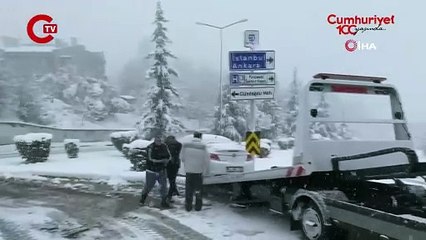 Aniden bastıran kar yağışı yurttaşlara zor anlar yaşattı