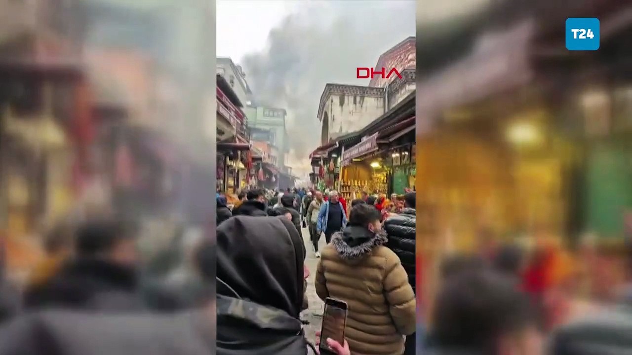 Eminönü'nde Mısır Çarşısı'nın yanındaki restoranda yangın