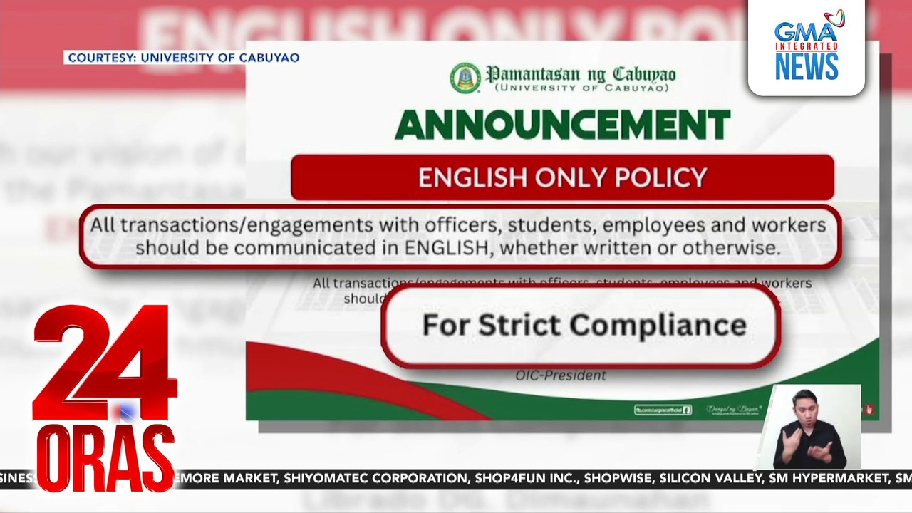 University of Cabuyao - Tuloy ang programa para itaas ang “English proficiency” ng mga estudyante | 24 Oras