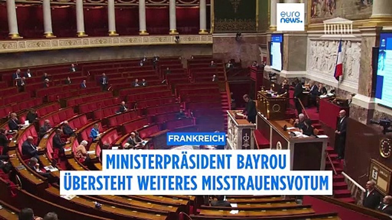 Frankreich: Ministerpräsident Bayrou übersteht weiteres Misstrauensvotum